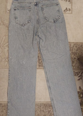s Beden mavi Renk Kadın Gri Denim Yırtık Salaş Jean