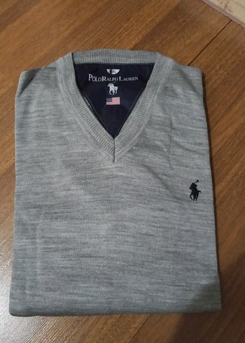 Polo Ralph Lauren Gri Polo Ralph Lauren V Yaka Erkek Kazak