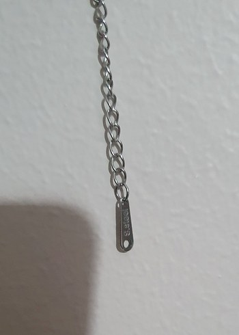 Gri Kelebek Detaylı Zincir Kolye - Görsel 4