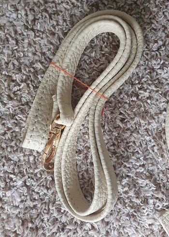 Krem dokulu çanta - Görsel 6