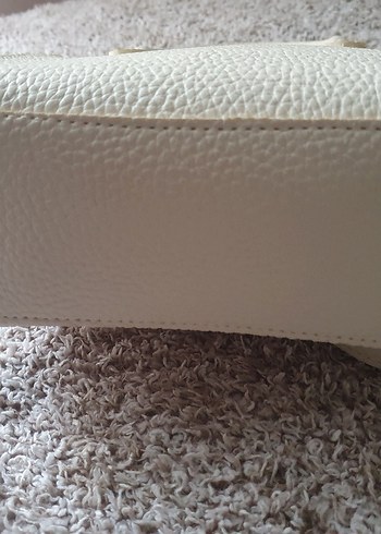 Krem dokulu çanta - Görsel 7