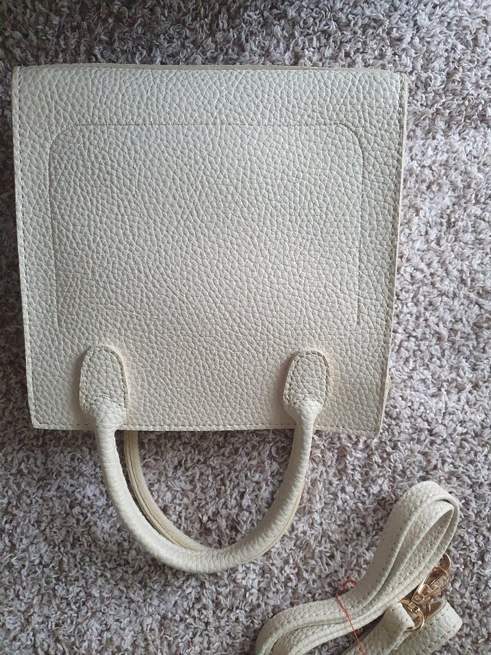 Krem dokulu çanta - Görsel 2