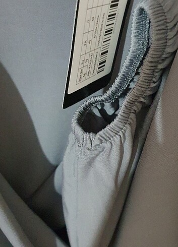 Gri kruvaze yaka bluz - Görsel 5