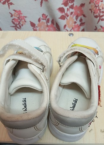 Beyaz kız çocuk Cırt Cırtlı  Spor Ayakkabı - Görsel 4