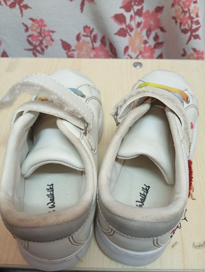 Beyaz kız çocuk Cırt Cırtlı  Spor Ayakkabı - Görsel 4