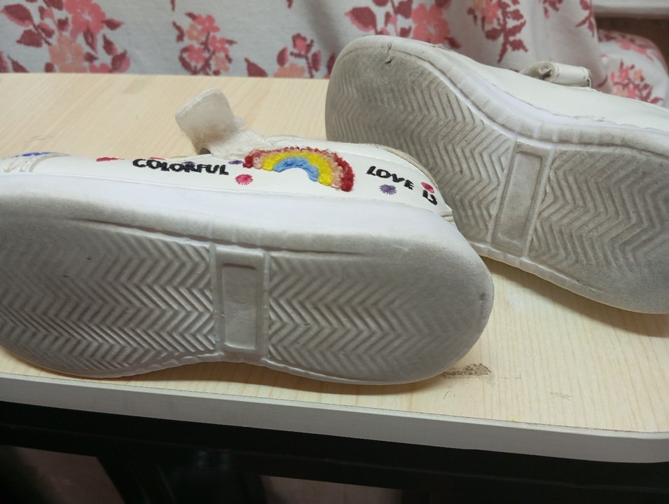 Beyaz kız çocuk Cırt Cırtlı  Spor Ayakkabı - Görsel 3