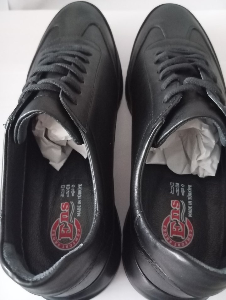 Siyah Bağcıklı Minimalist Erkek Günlük Ayakkabı - Görsel 5