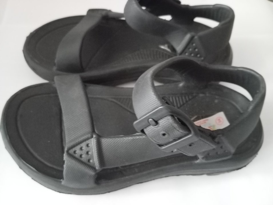 Erkek Siyah Tokalı Kauçuk Sandalet - Görsel 5