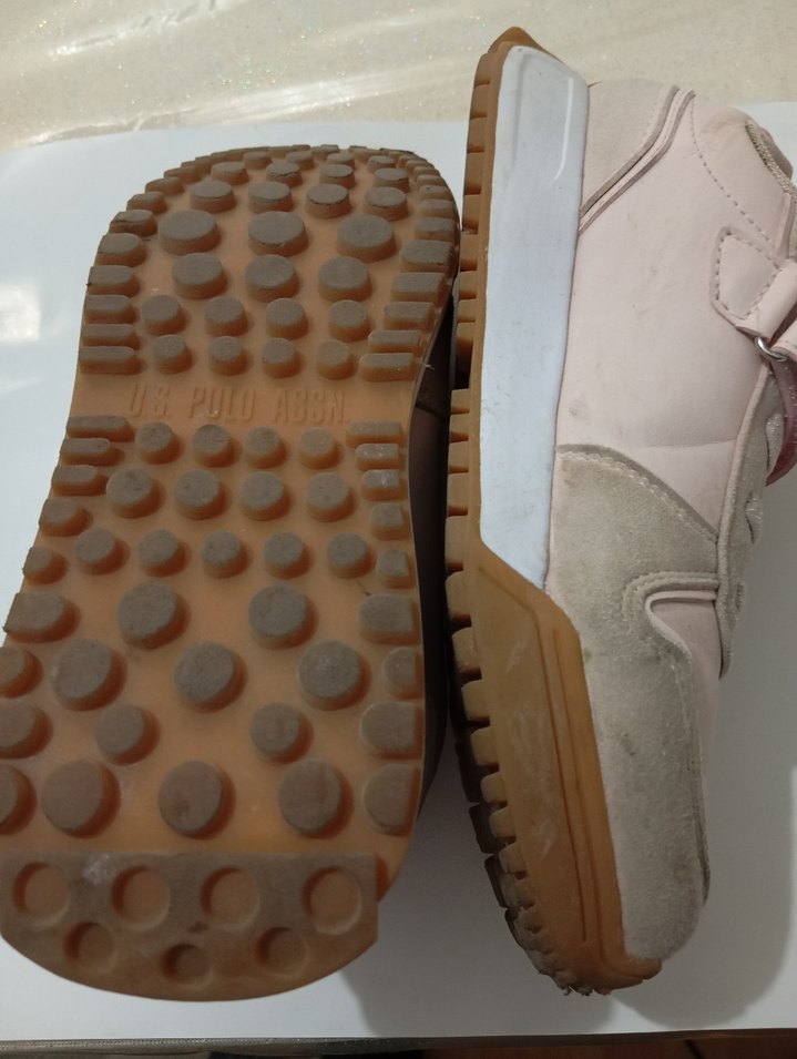 Kız Çocuk Pembe USPA Spor Ayakkabı Velcro - Görsel 2