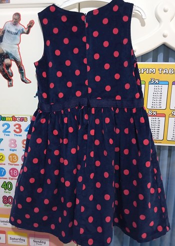 Kolsuz Puantiyeli Renkli Kız Elbisesi - Görsel 5