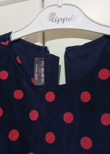 Kolsuz Puantiyeli Renkli Kız Elbisesi - Görsel 3