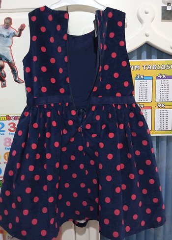 Kolsuz Puantiyeli Renkli Kız Elbisesi - Görsel 4