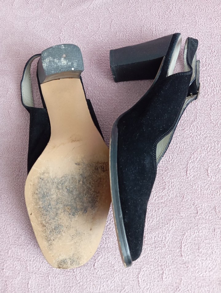 Siyah Süet Tokalı Stiletto Kadın Ayakkabı - Görsel 4