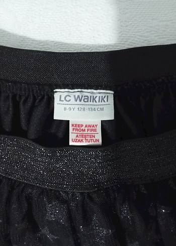 Kız Çocuk Siyah Nakışlı Fırfırlı Etek - Görsel 3