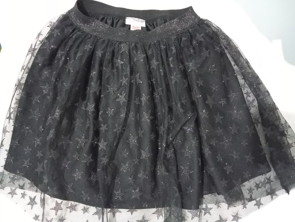 Kız Çocuk Siyah Nakışlı Fırfırlı Etek - Görsel 2