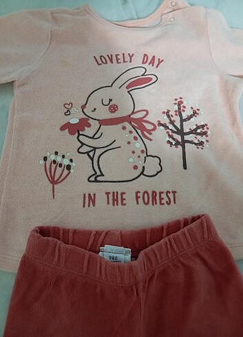 LC Waikiki Kadife kız çocuk pijama takımı