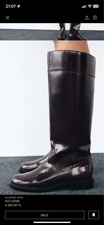 bordo zara çizme