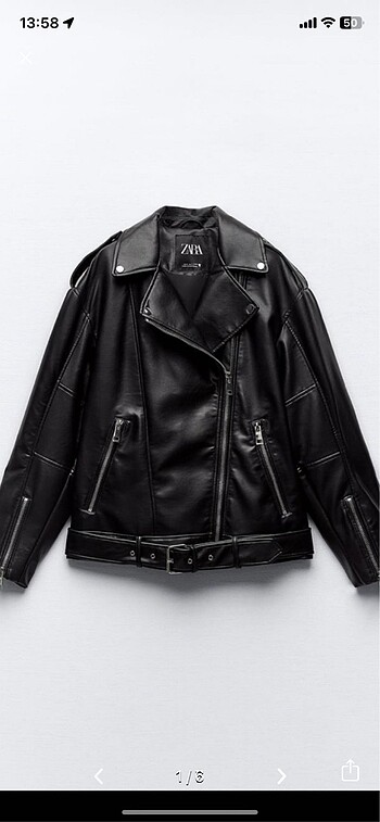 Zara zara oversize deri ceket