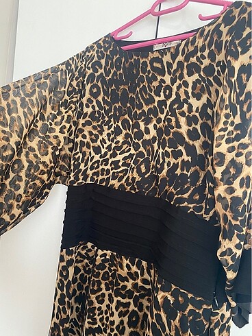 xxl Beden leopar elbise