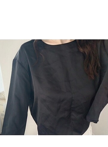 H&M saten bluz m l beden arası