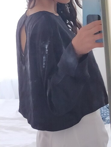 l Beden H&M saten bluz m l beden arası