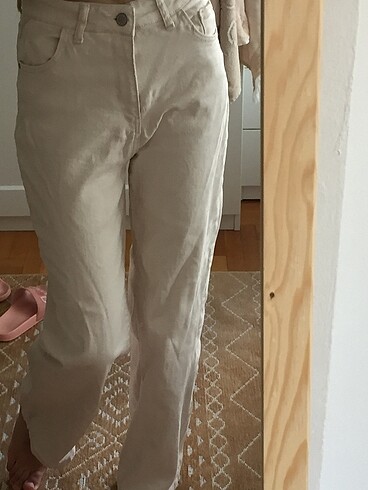 Zara Bej ekru arası jean pantolon