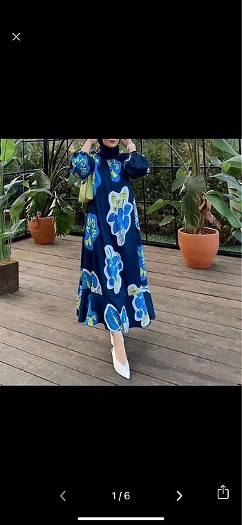 Şehrimoda Tesettür saten elbise