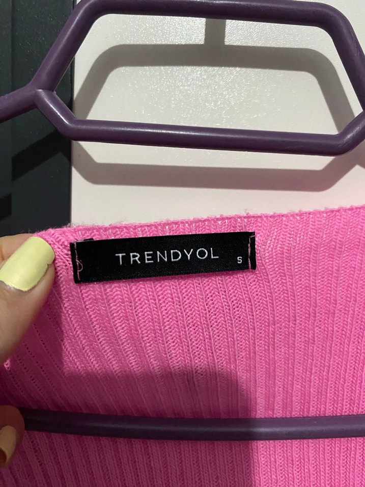 Trendyolmilla Pembe Triko Hırka Bluz Takım - Görsel 5