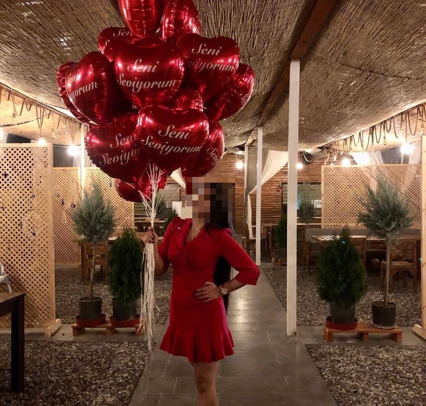 Kırmızı V Yakalı Midi Henna Elbise - Görsel 4