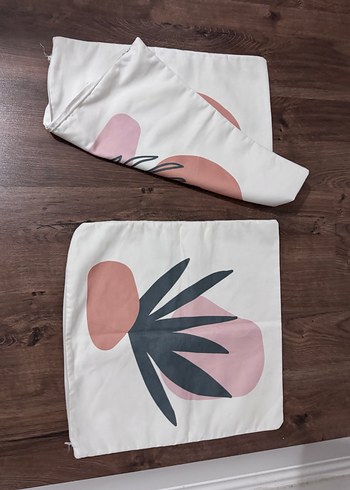 Bej Pastel Desenli Modern Yastık Kılıfı - Görsel 2