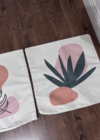 Bej Pastel Desenli Modern Yastık Kılıfı - Görsel 3