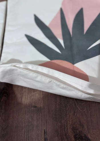 Bej Pastel Desenli Modern Yastık Kılıfı - Görsel 7