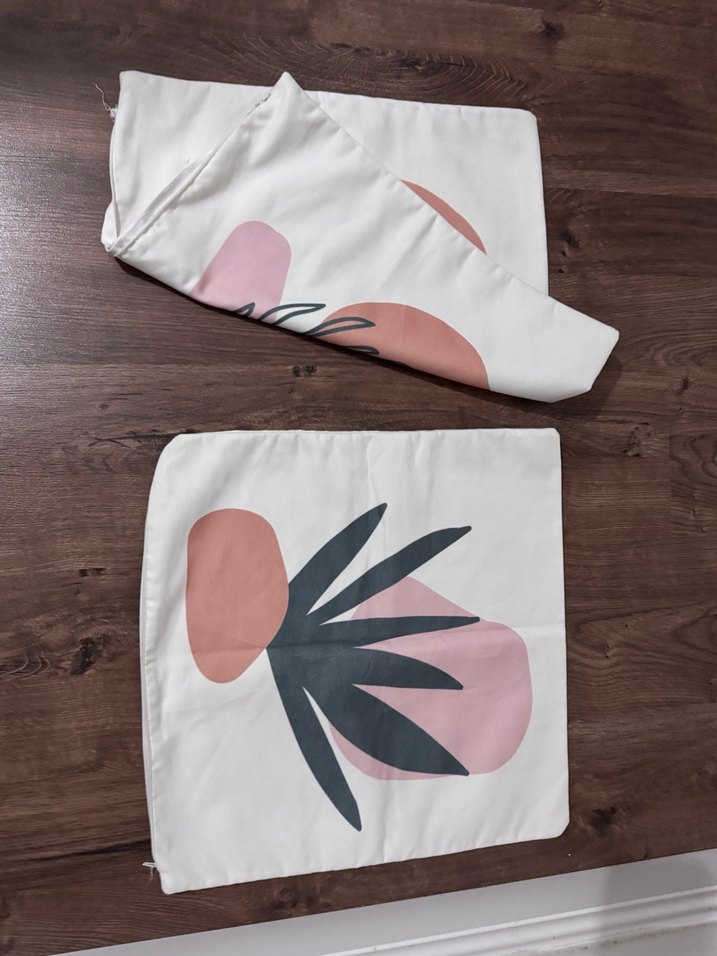 Bej Pastel Desenli Modern Yastık Kılıfı - Görsel 2