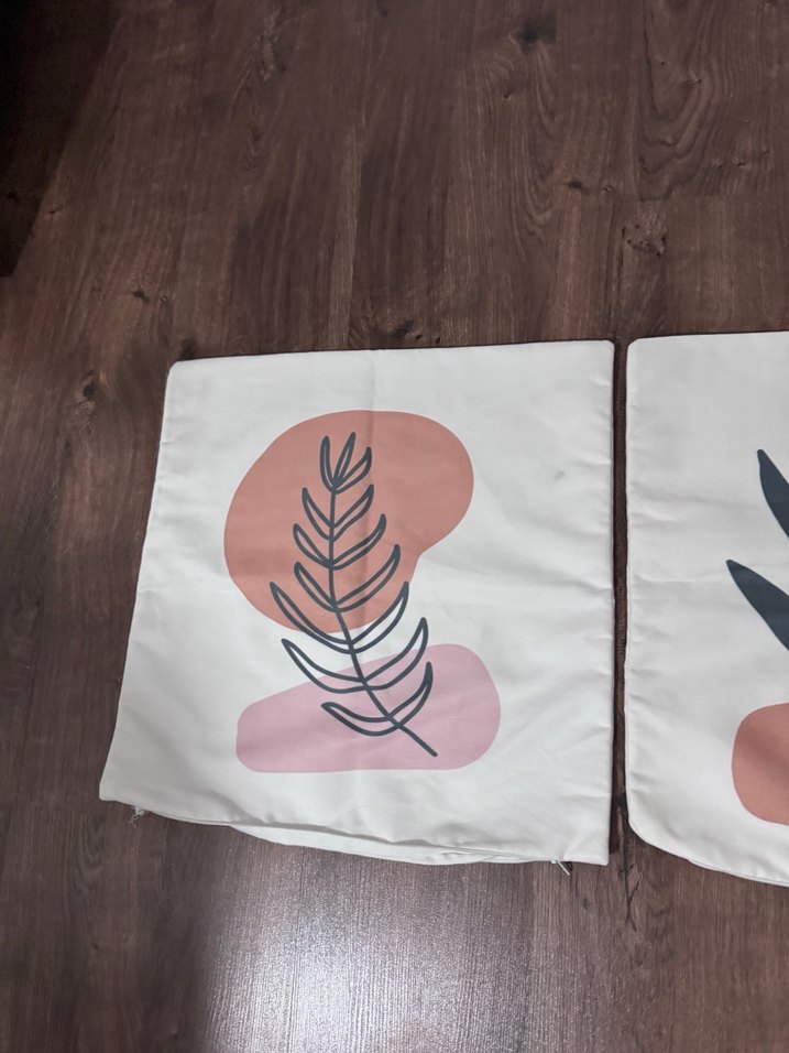 Bej Pastel Desenli Modern Yastık Kılıfı - Görsel 4