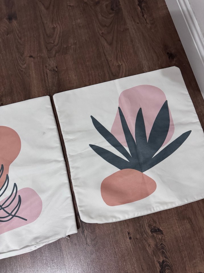 Bej Pastel Desenli Modern Yastık Kılıfı - Görsel 3