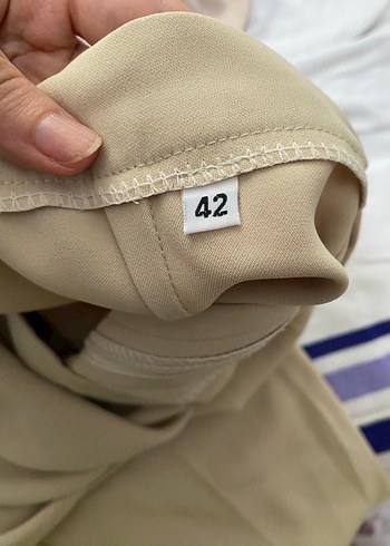 Zara Bej Kumaş Pantolon Kadın