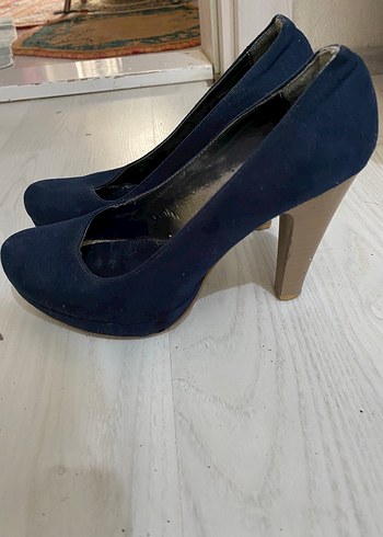 36 Beden mavi Renk Mavi Tokalı Topuklu Kadın Ayakkabı