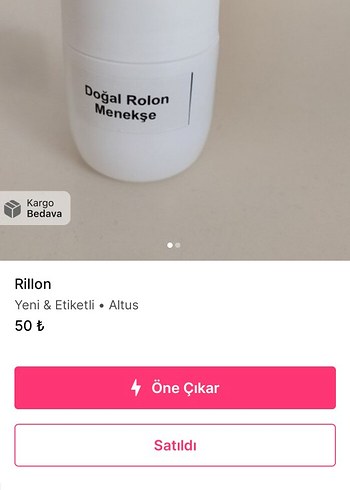 Altus Doğal Menekşe Kokulu Kadın Rolon