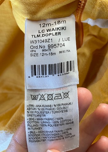 LCW Baby Sarı Puantiyeli Fermuarlı Bebek Uyku Tulumu - Görsel 6