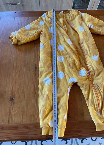 LCW Baby Sarı Puantiyeli Fermuarlı Bebek Uyku Tulumu - Görsel 7