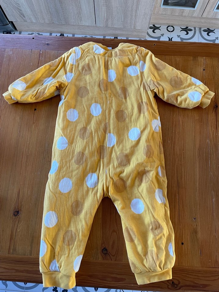 LCW Baby Sarı Puantiyeli Fermuarlı Bebek Uyku Tulumu - Görsel 4