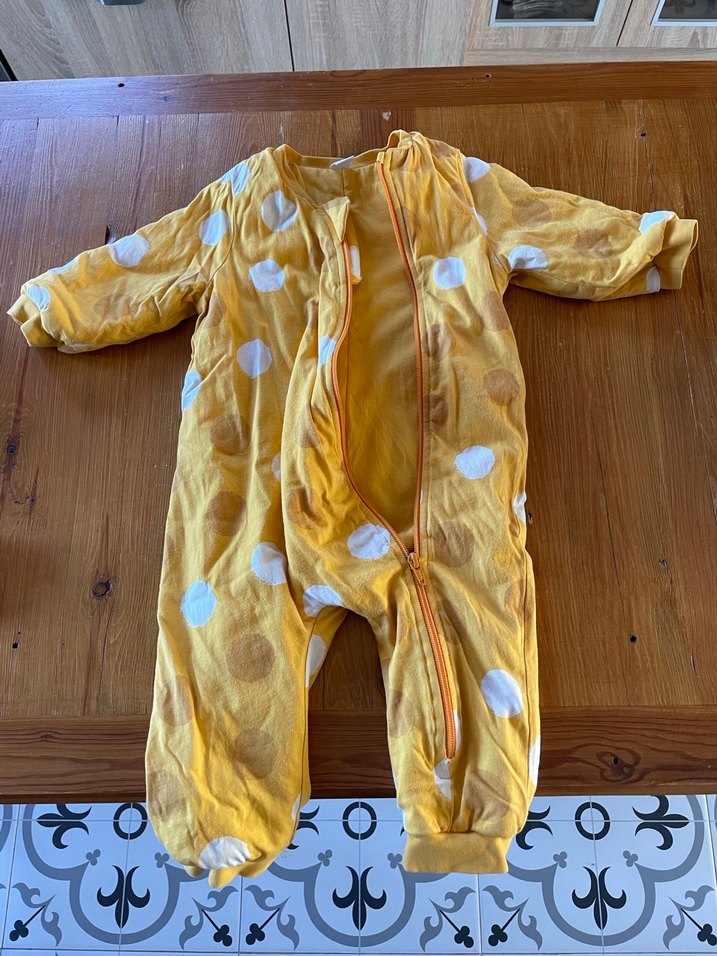 LCW Baby Sarı Puantiyeli Fermuarlı Bebek Uyku Tulumu - Görsel 5