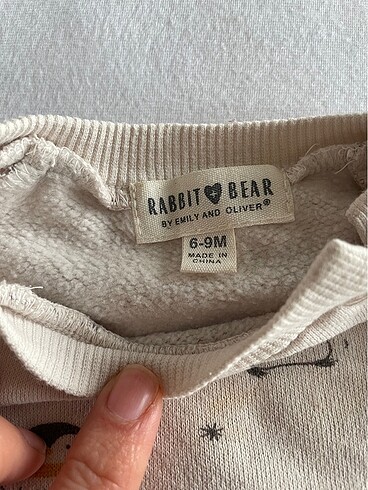 6 Ay Beden çeşitli Renk Rabbit & Bear marka 6-9 ay unisex sweat takım