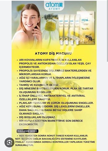 Propolis Özlü Atomae Diş Macunu - Görsel 3