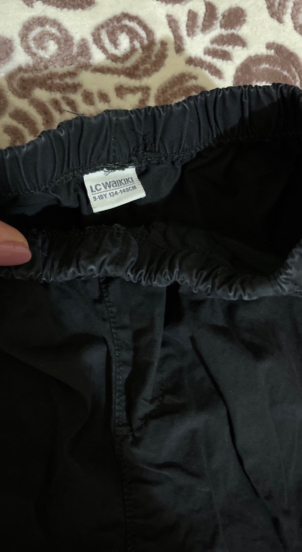 Siyah kiz çocuk paraşüt pantolon - Görsel 2