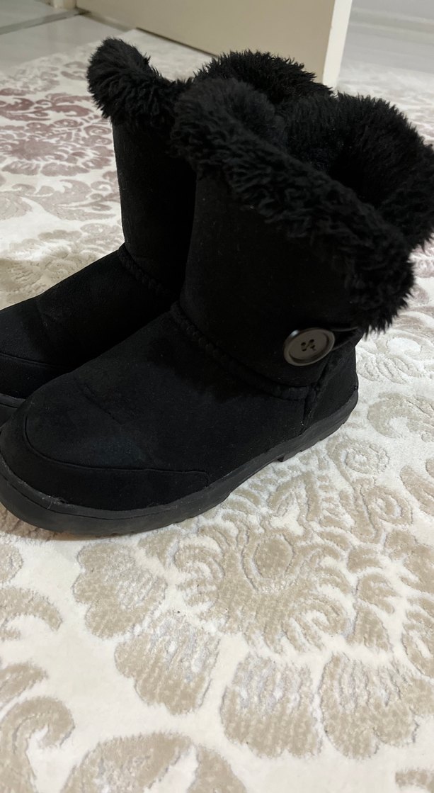 Kürklü Siyah Kız Botu - Görsel 2
