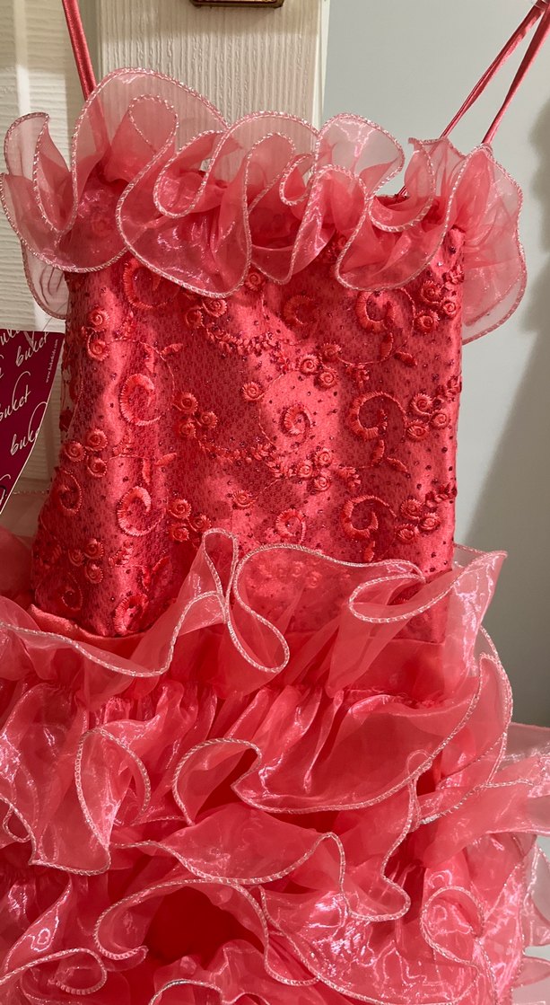 Pembe Fırfırlı Kız Çocuk Elbisesi - Görsel 2