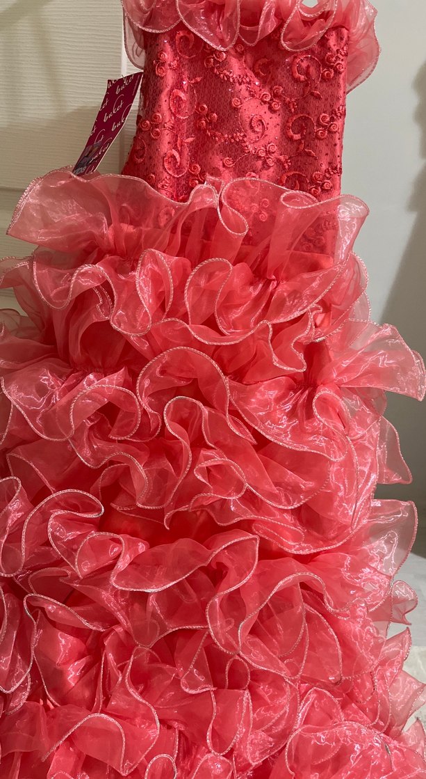 Pembe Fırfırlı Kız Çocuk Elbisesi - Görsel 3