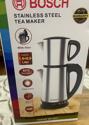 Bosch Paslanmaz Çelik Çay Makinesi 1.8+0.8 L - Görsel 2