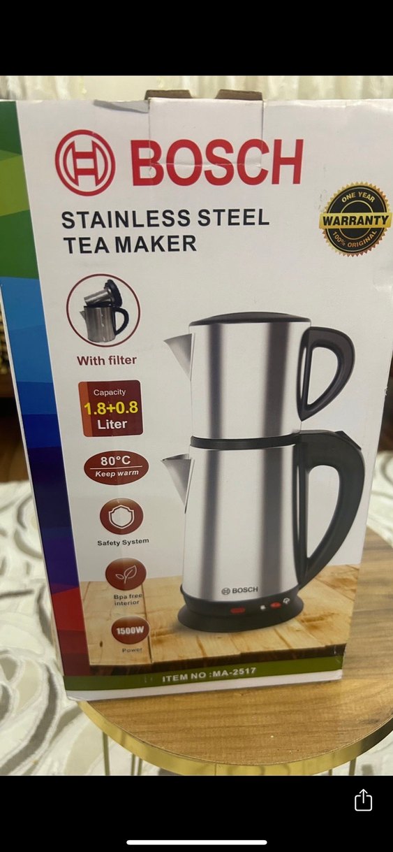 Bosch Paslanmaz Çelik Çay Makinesi 1.8+0.8 L - Görsel 2